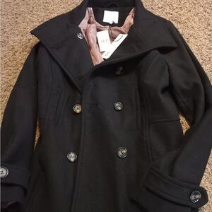Thread & Supply womans black coat pea coat